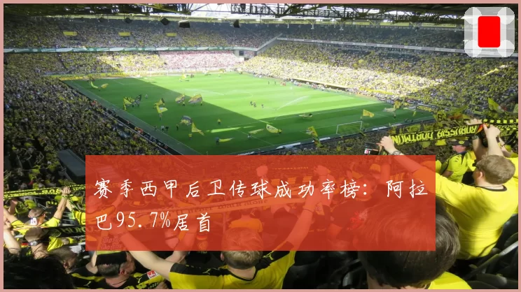 赛季西甲后卫传球成功率榜：阿拉巴95.7%居首